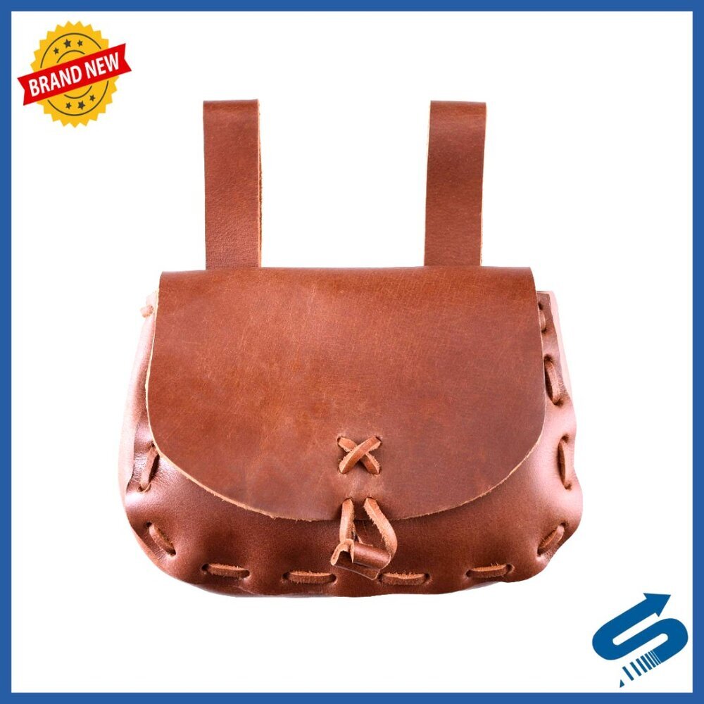 Genuine Leather Waist Pack Fanny Bag Medieval Viking LARP Festival